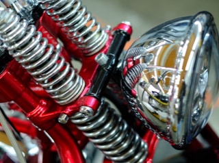 Springer Gabel mit Custom Scheinwerferhalterung